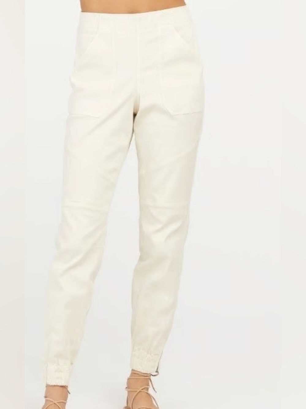 SPANX Ivory Pull-On Utility Joggers